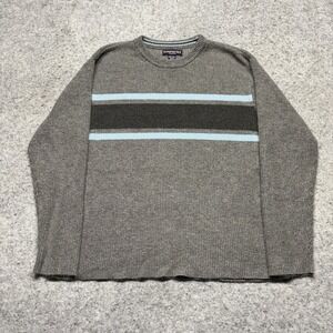VTG Aeropostale Crewneck Knit Sweater‎ Mens XL Gray Acrylic Long Sleeve
